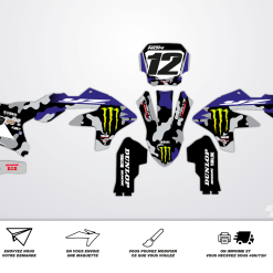 Kit déco YAMAHA YZ / YZ-F CAMO semi-personnalisé Twelve Design version maquette